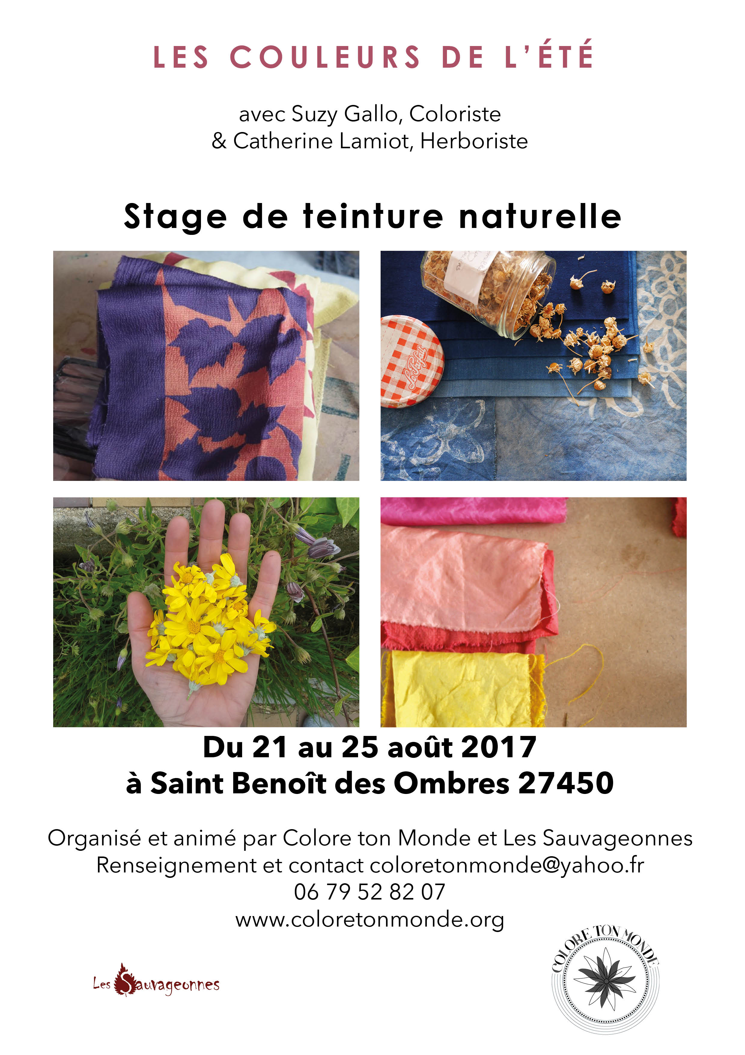 Les couleurs de l'été : stage de teinture naturelle