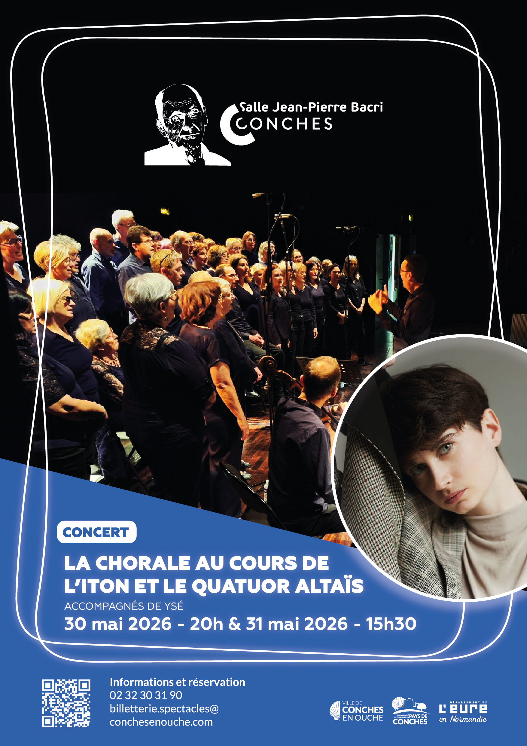 Ysé avec la chorale Au cours de l'Iton et le quatuor Altaïs, 30 et 31.05.2026