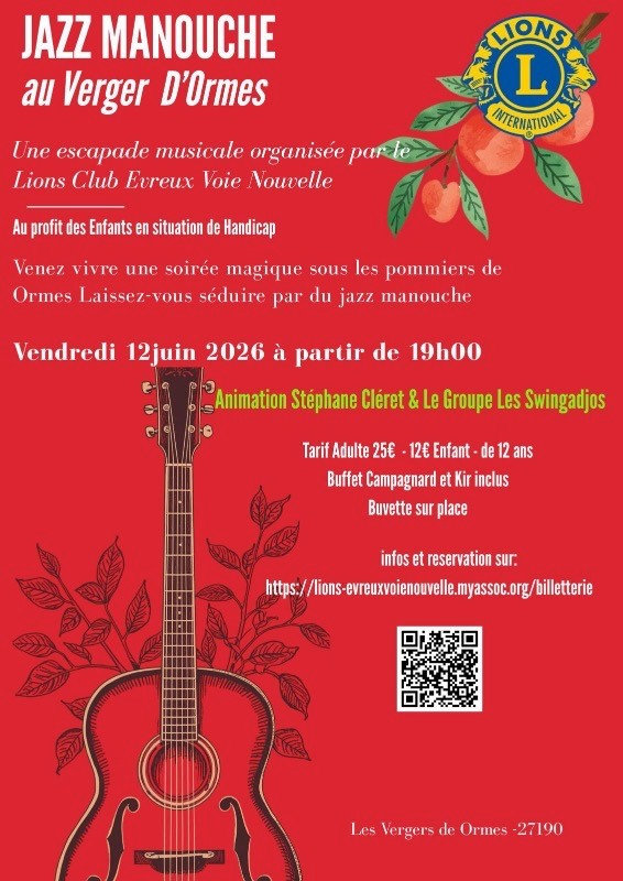 Jazz manouche au Verger d'Ormes, 12.06.2026