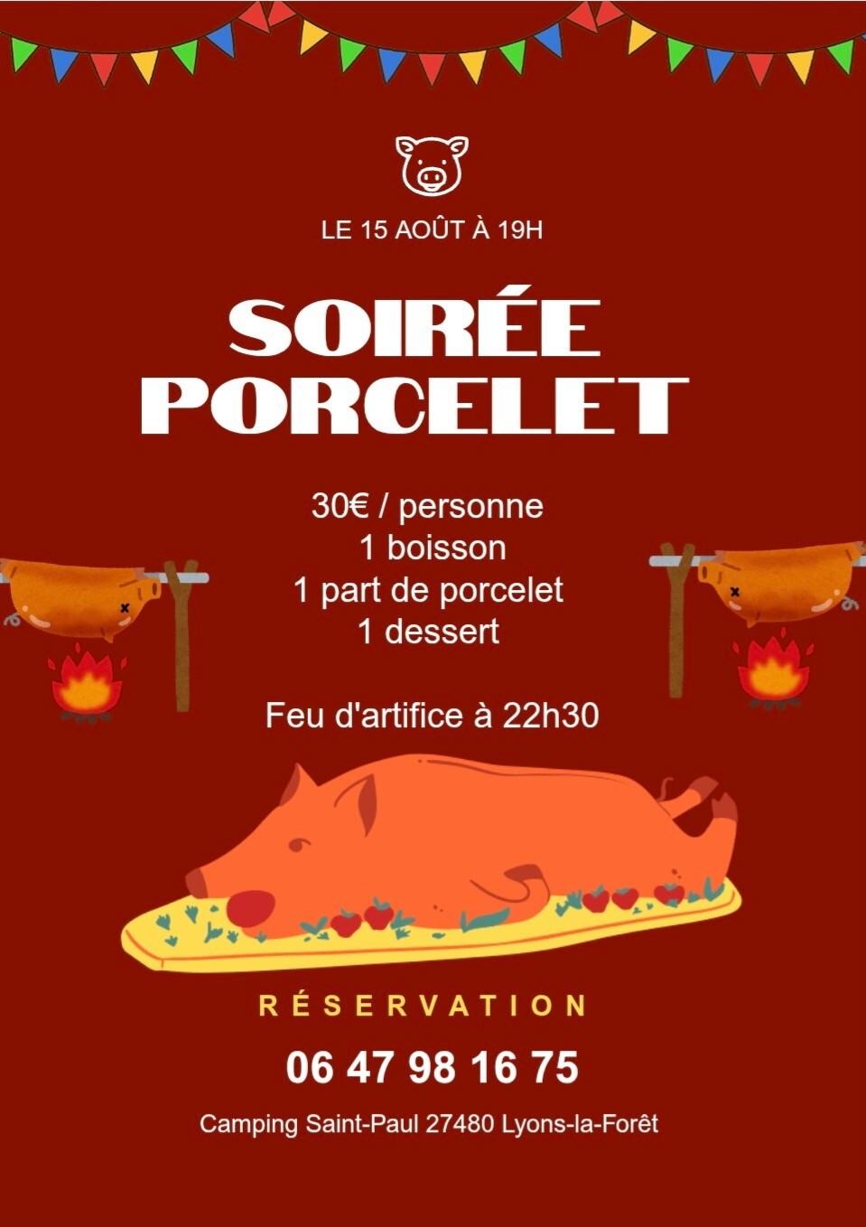 Soirée Porcelet au Camping Saint-Paul