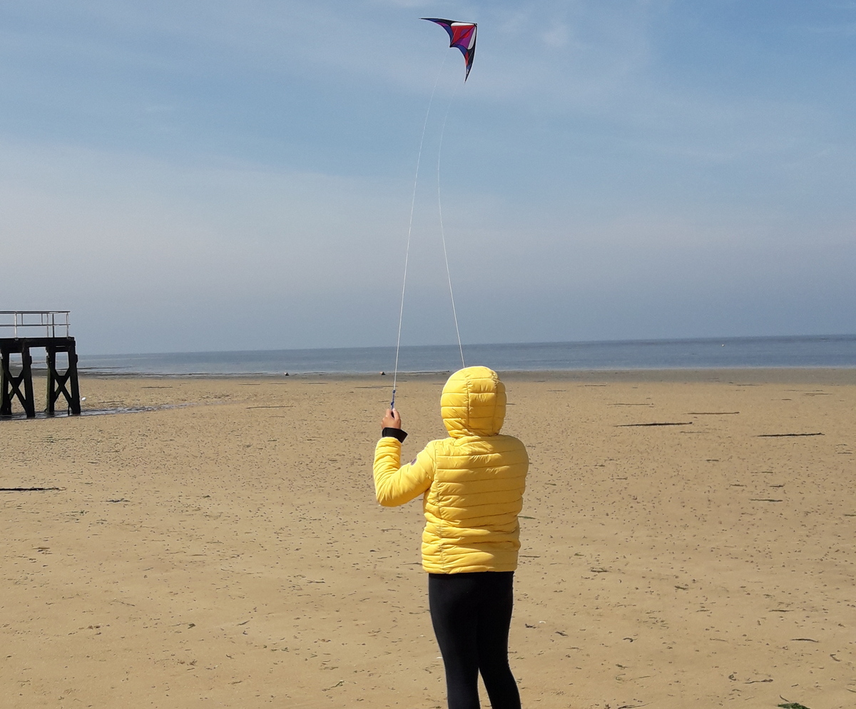 Pilotage de cerf-volant  à Grandcamp-Maisy