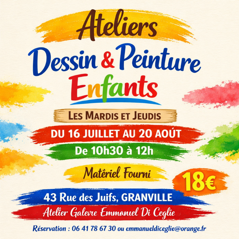 Atelier dessin peinture — visuel événement