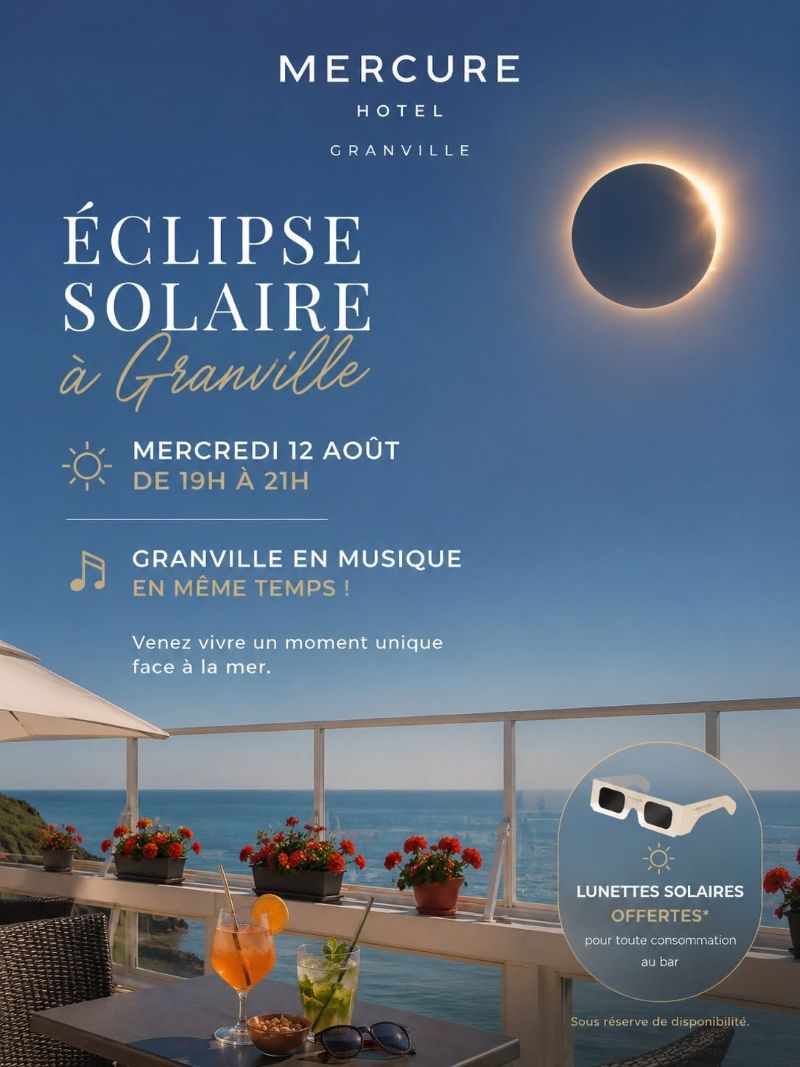Vivez l'éclipse solaire depuis la plus belle terrasse de Granville