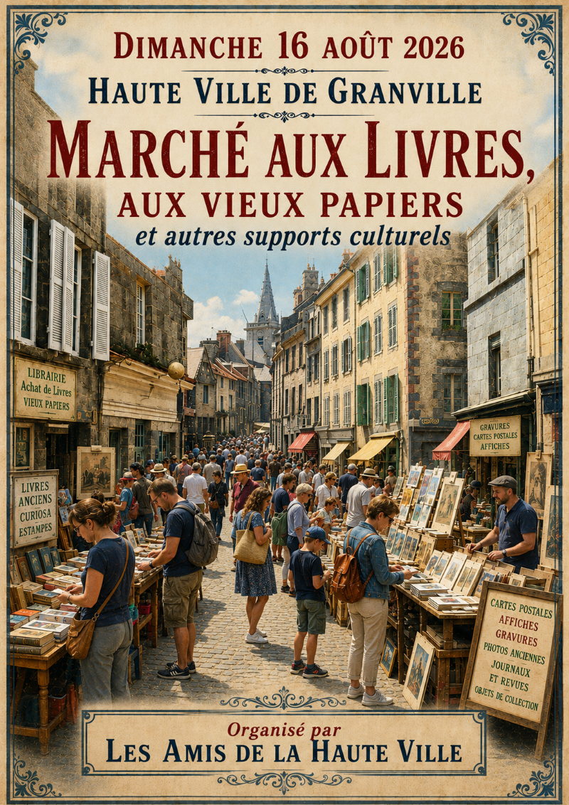 Marché aux livres, vieux papiers et supports culturels
