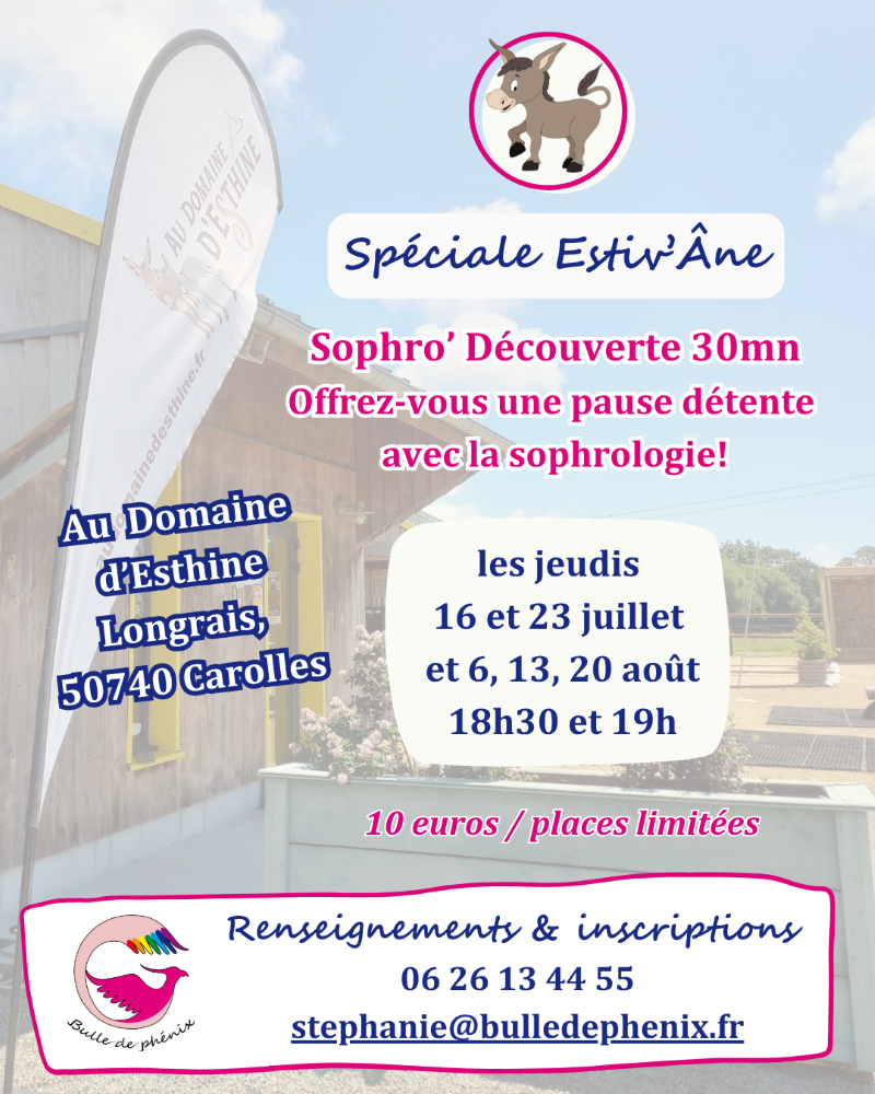 Découverte sophrologie lors de l'estiv'âne