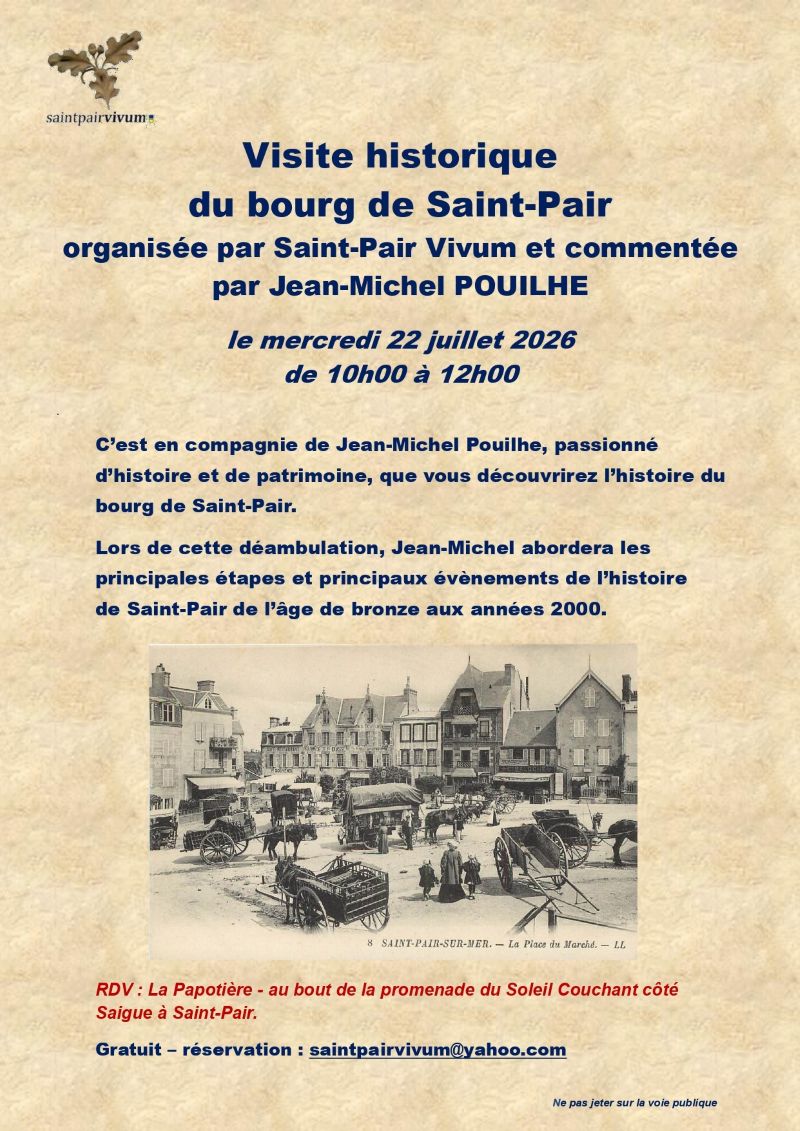Visite guidée du bourg de Saint-Pair — visuel événement