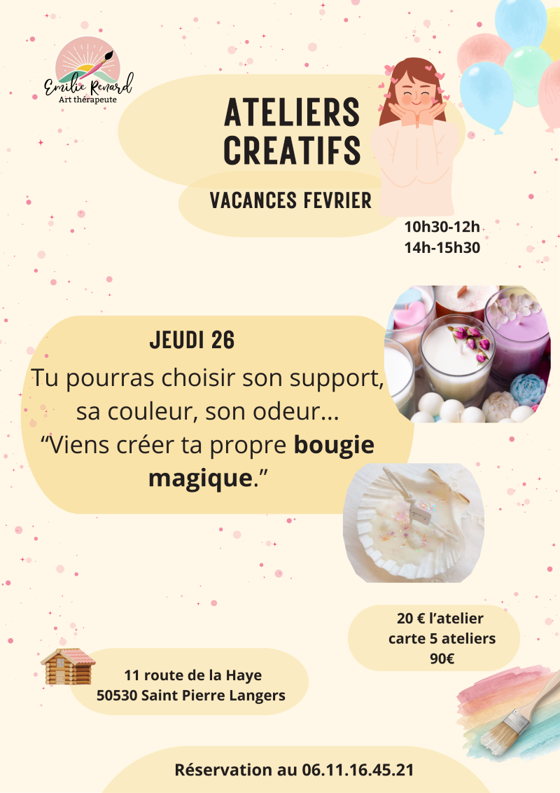Ateliers créatifs : création de bougies
