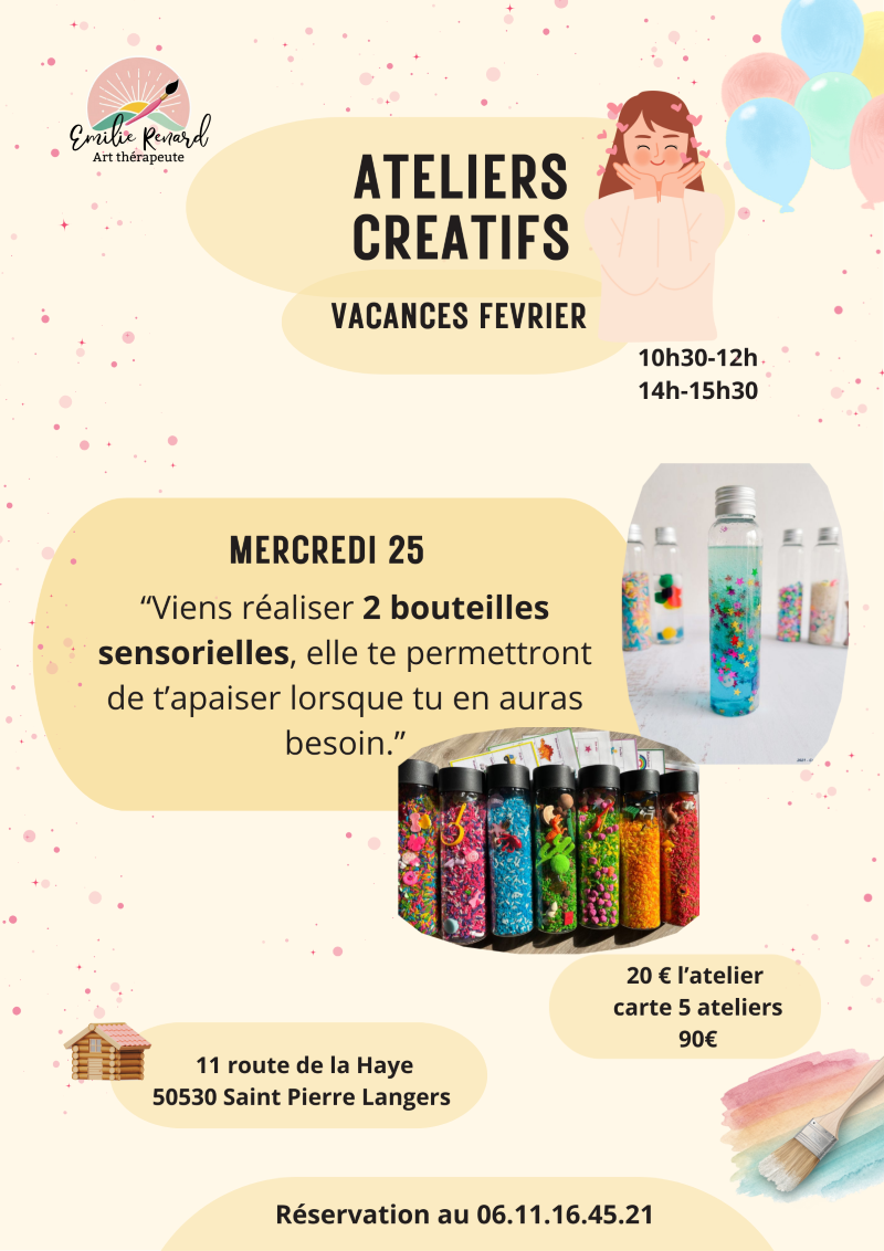 Ateliers créatifs : bouteilles sensorielles