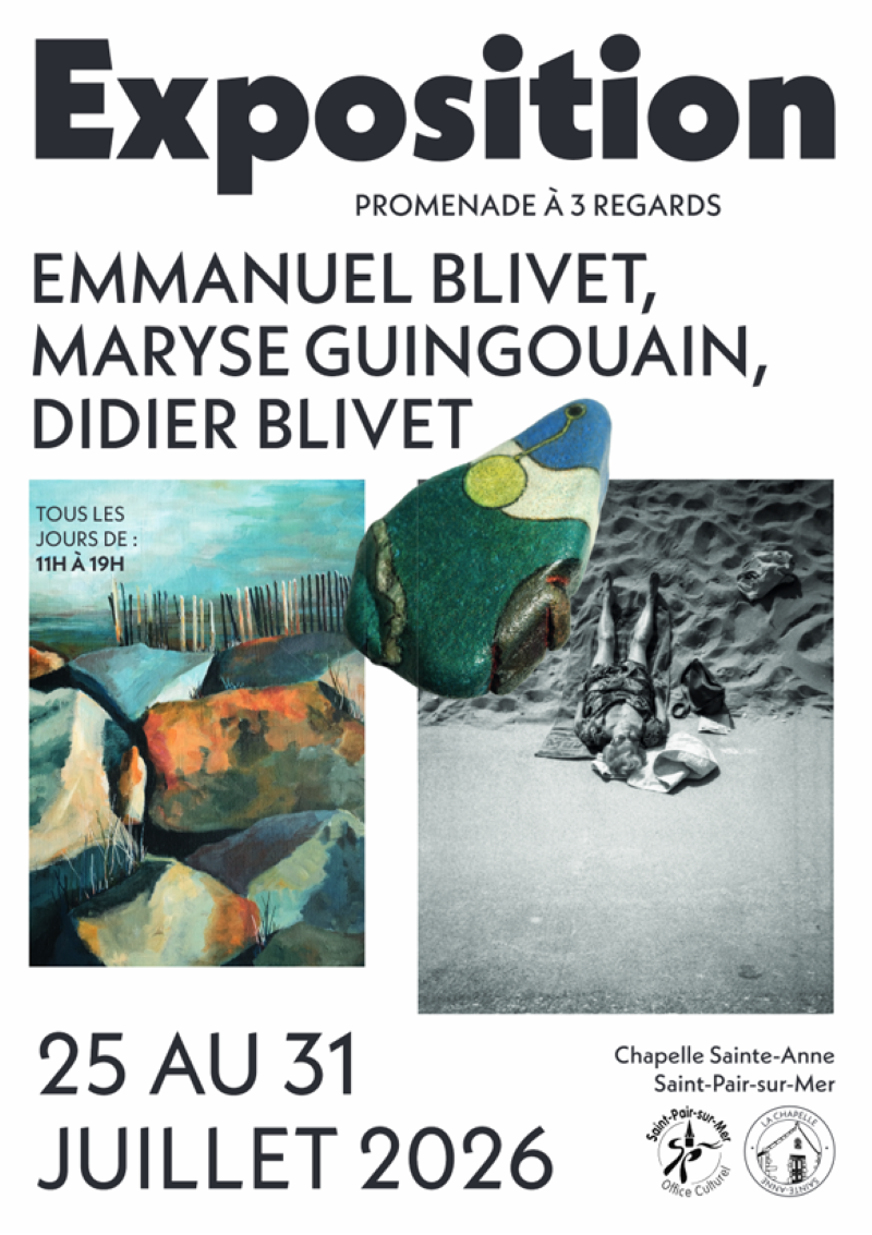 Exposition de Maryse Guingouain, Emmanuel Blivet et Didier Blivet — visuel événement