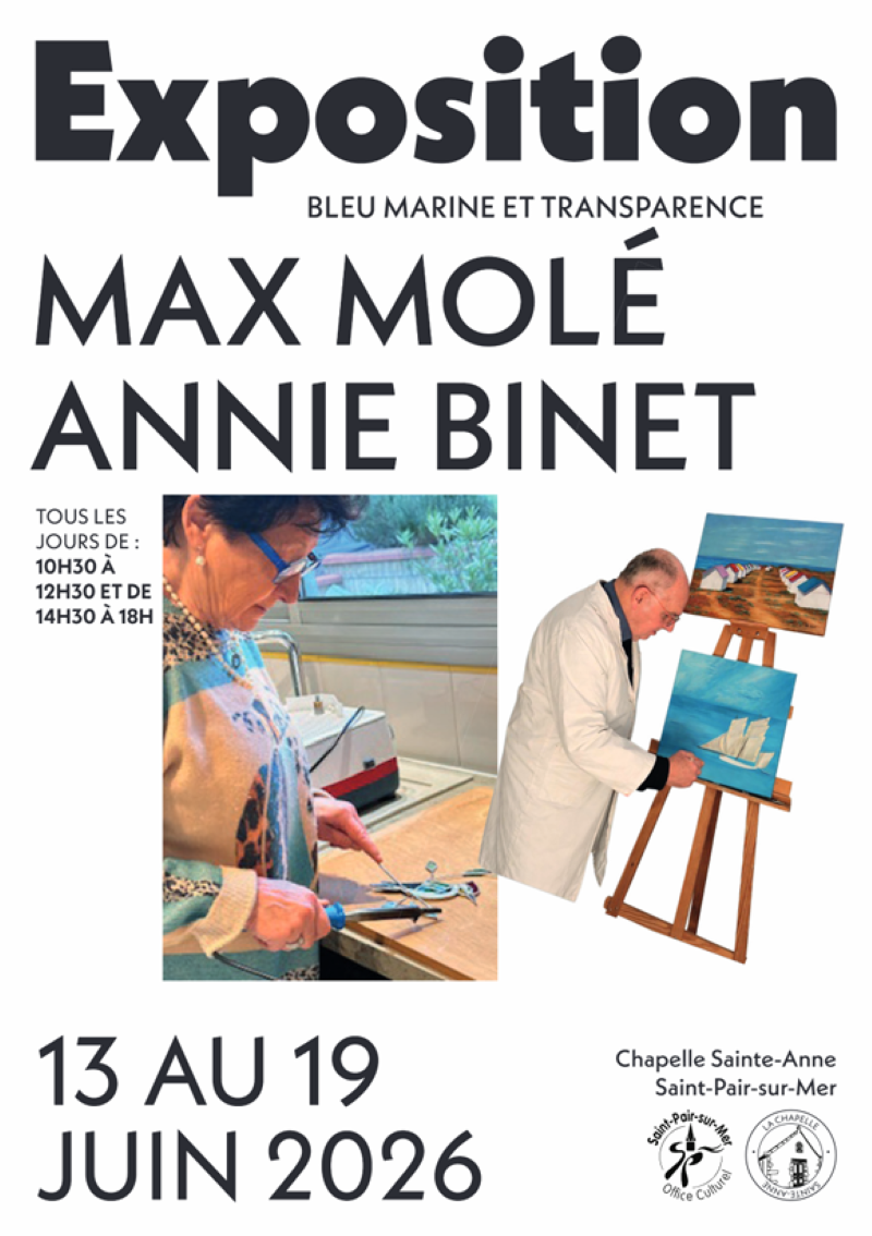 Exposition de Max Molé et de Annie Binet — visuel événement