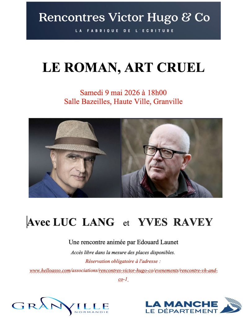 Rencontre avec les romanciers Luc Lang et Yves Ravey — visuel événement