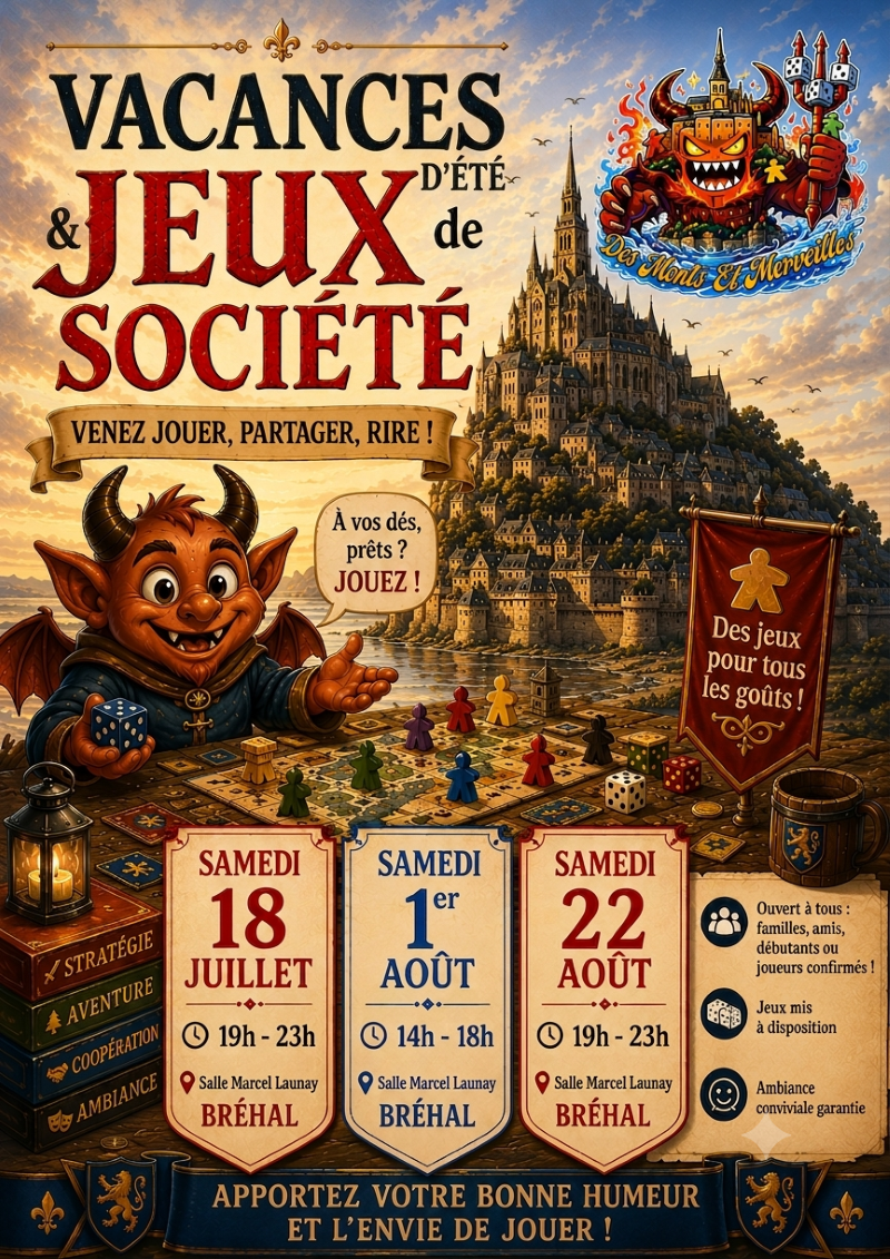 Vacances d'été et jeux de société