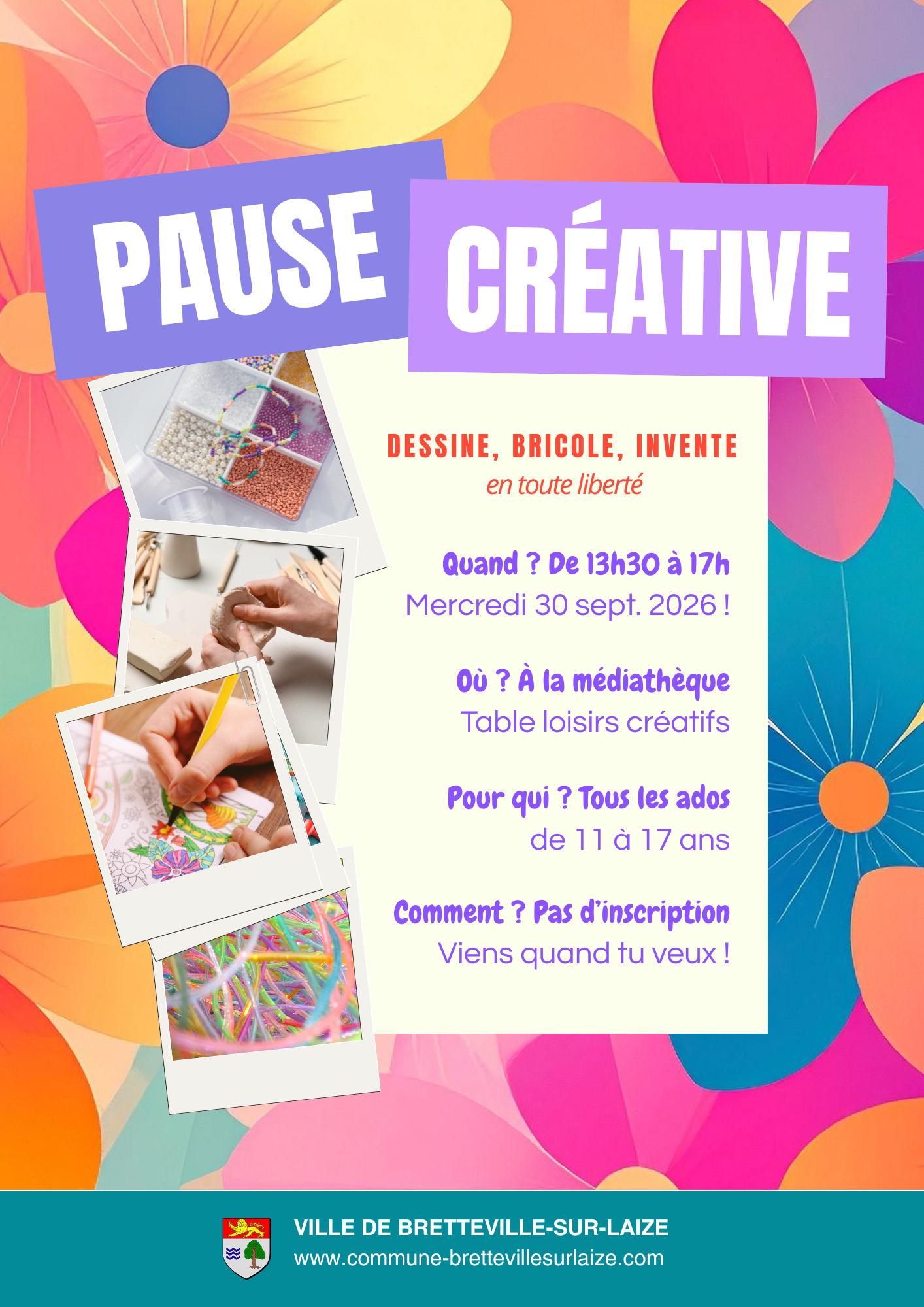 Pause créative des ados