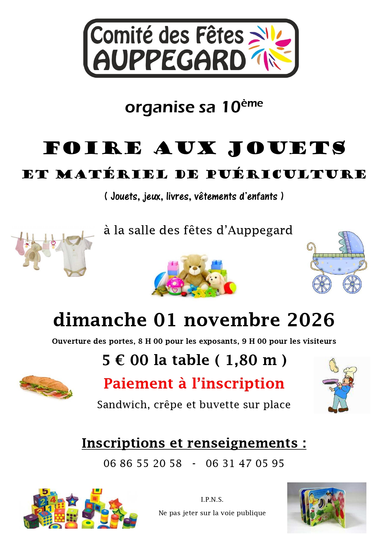 Foire aux jouets et matériel de puériculture