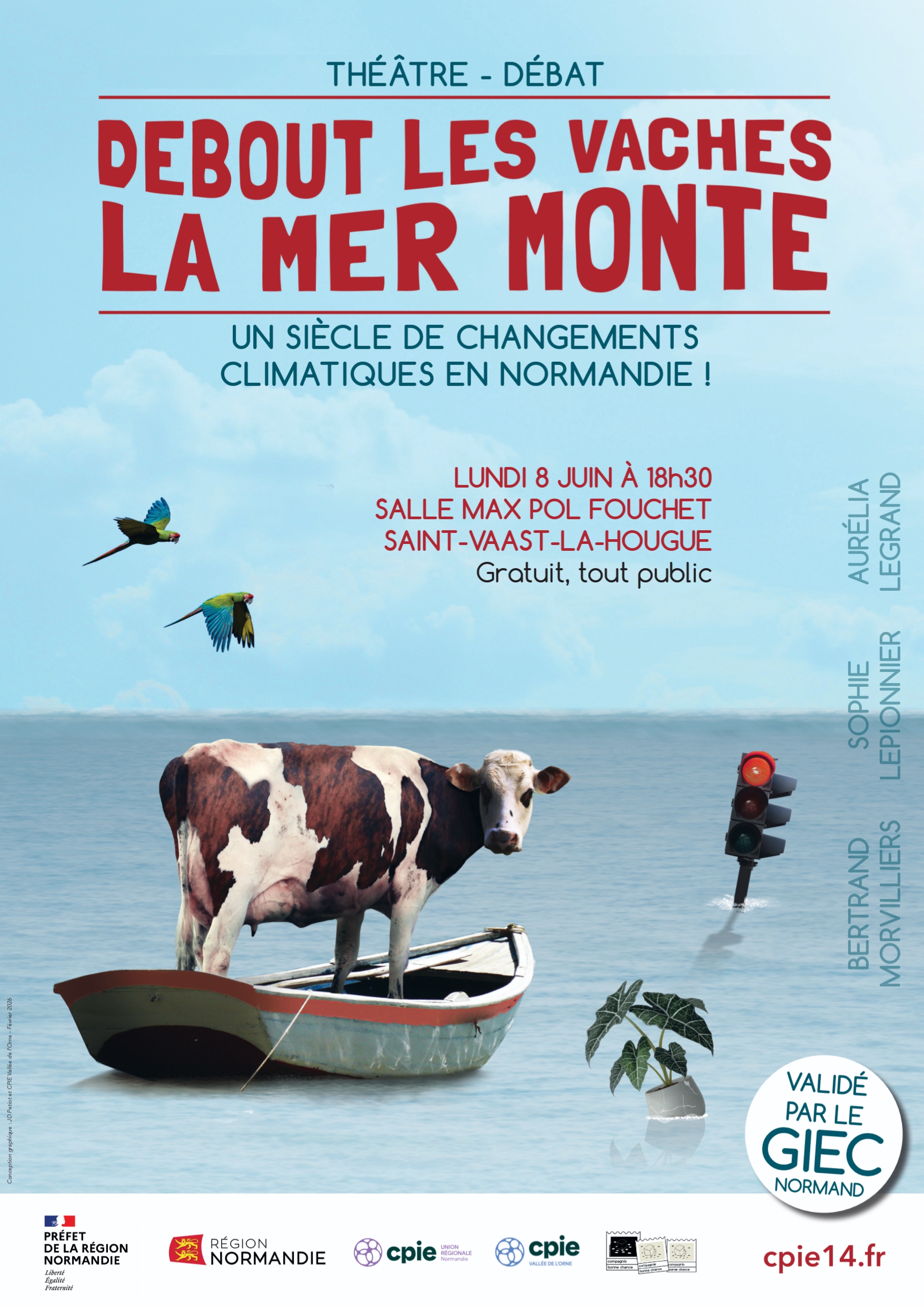 Conférence théâtrale "Debout les vaches, la mer monte" — visuel événement