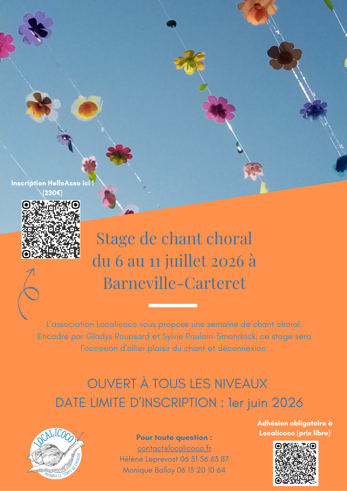 Stage de chant choral — visuel événement