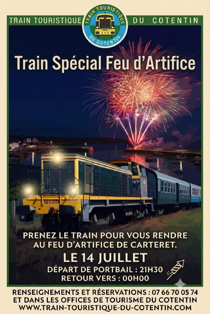 Train touristique du Cotentin : Spécial feux d'artifice !