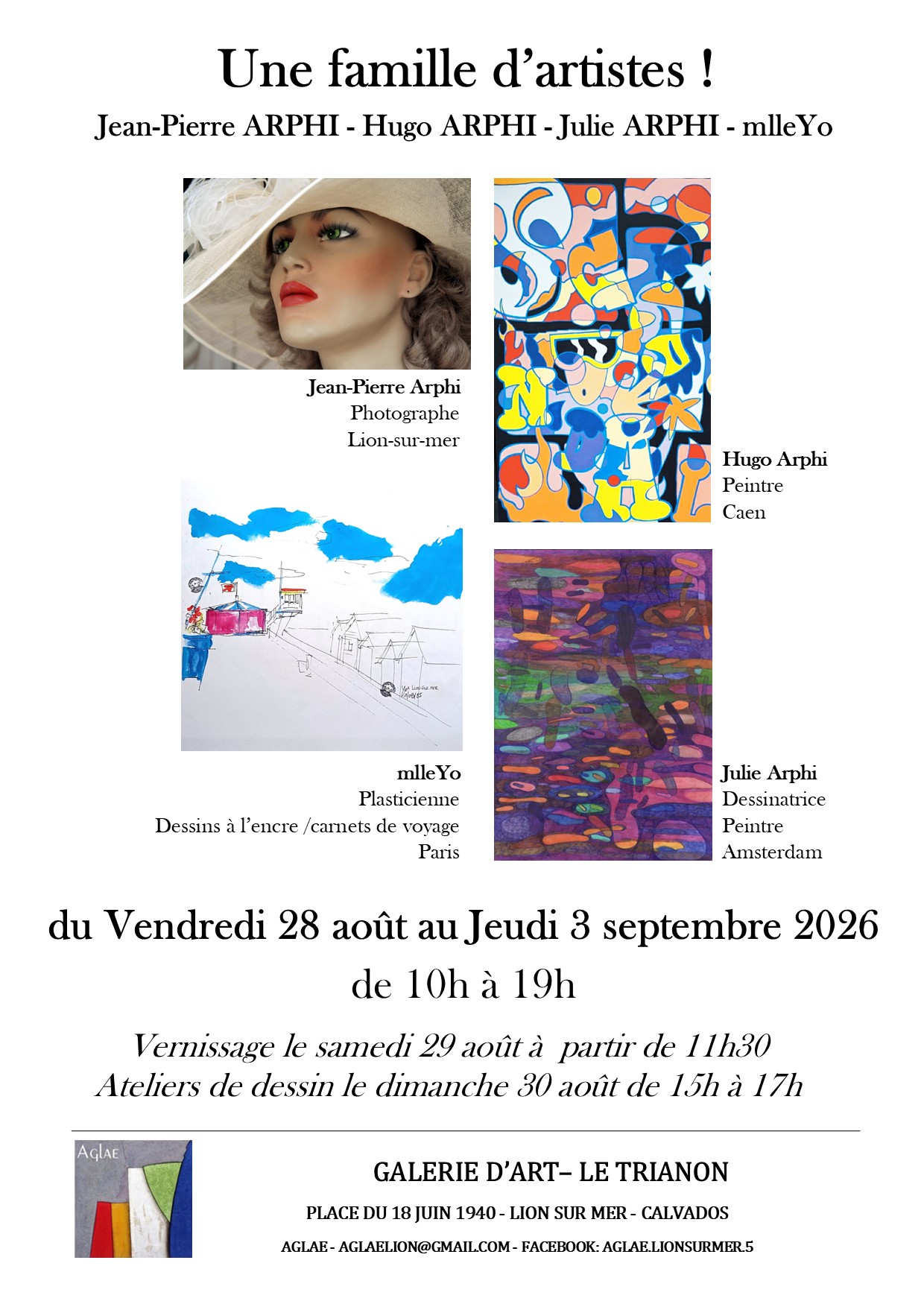 AGLAE les Amis de la Galerie de Lion Arts et Essais présente ARPHIE
