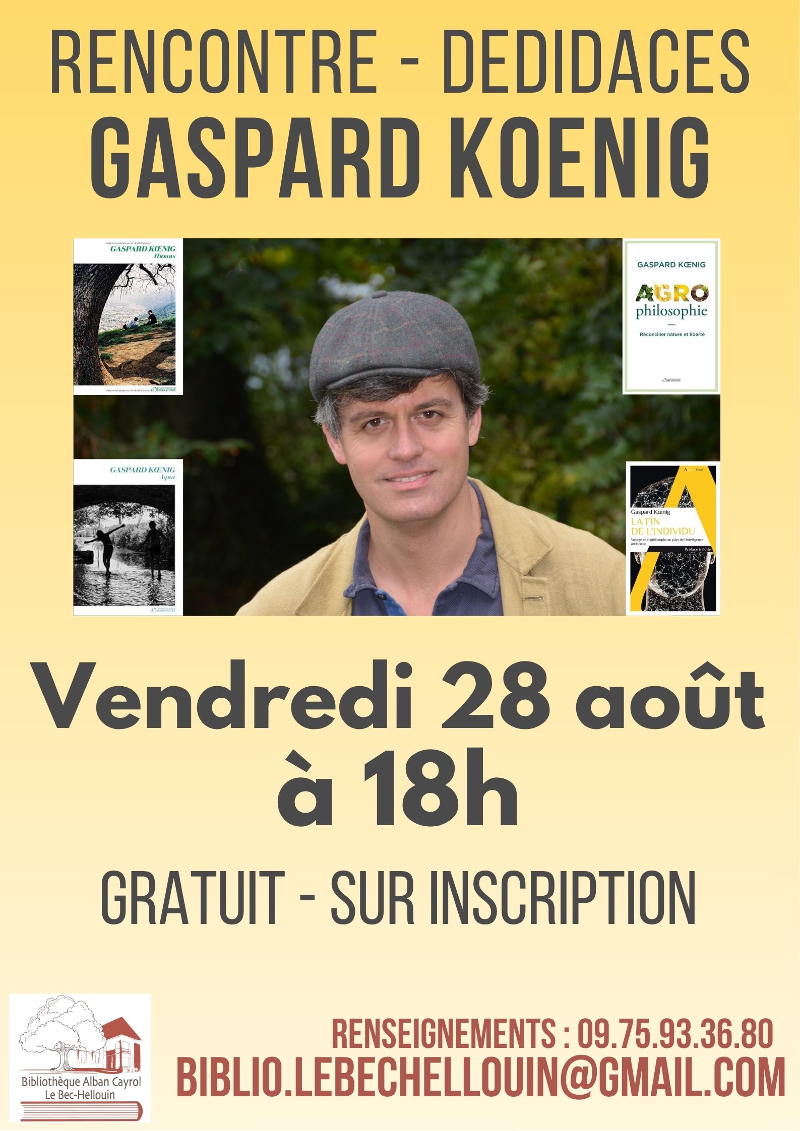 Rencontre-dédicaces Gaspard KOENIG