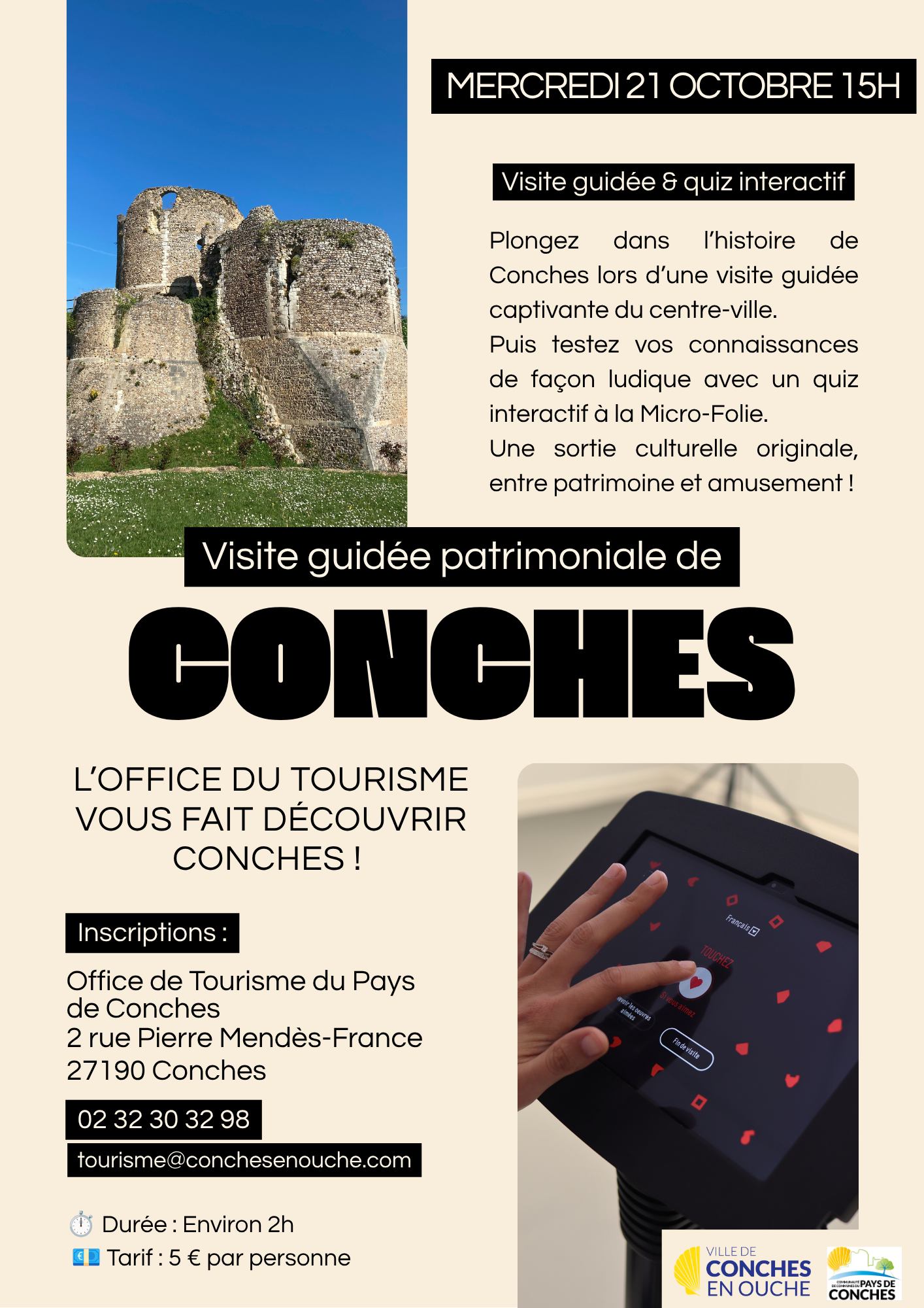 Visite guidée patrimoniale de Conches-en-Ouche, 21.10.2026