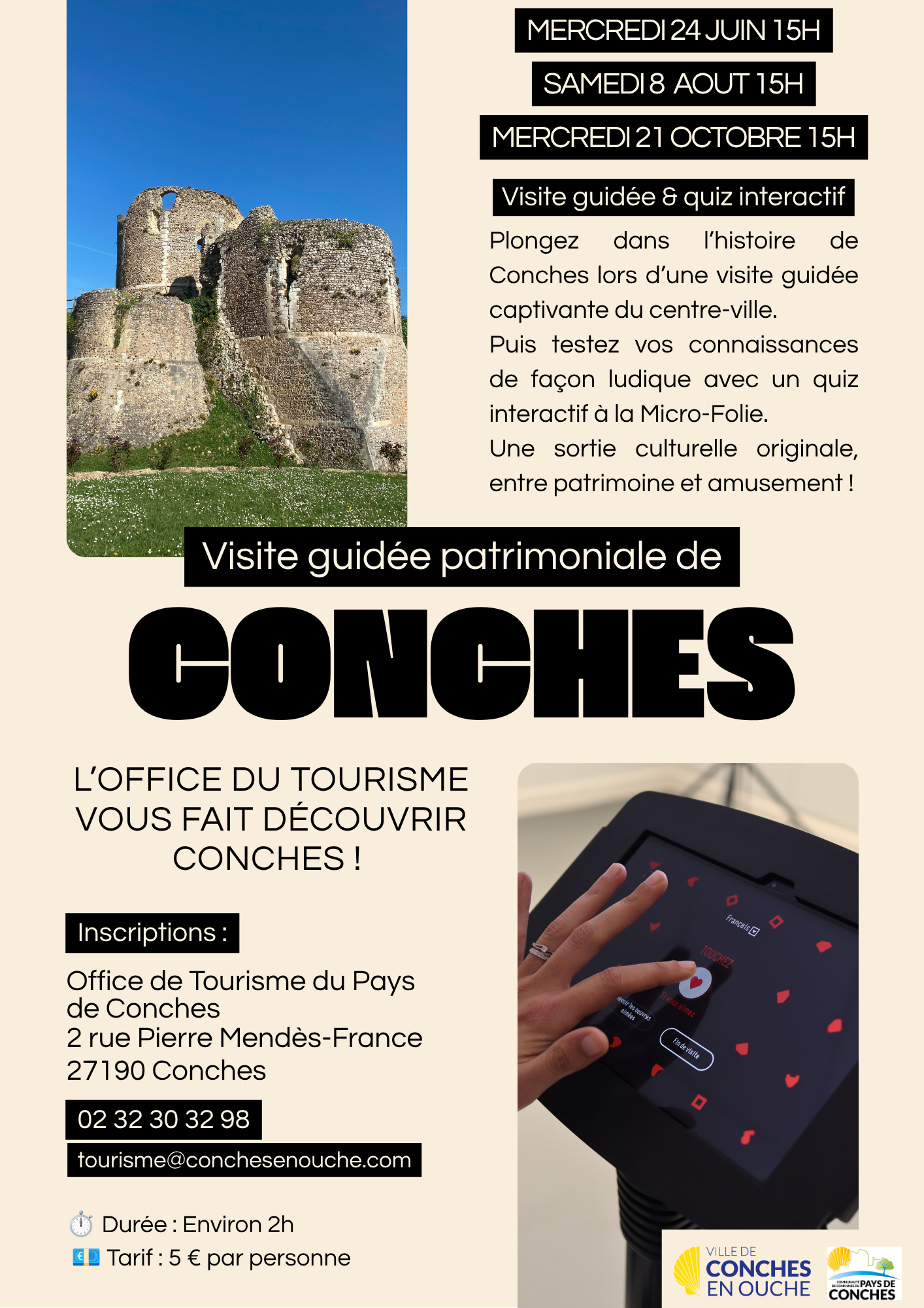 Visite guidée patrimoniale de Conches-en-Ouche, saison 2026