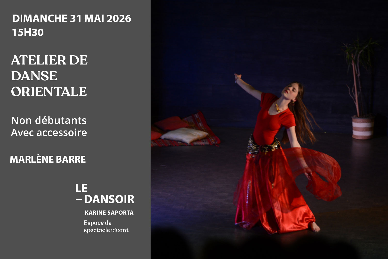 "AU COEUR DE LA DANSE ORIENTALE" - SPECTACLE DE DANSE CIE DANSES ET ÂMES - Chorégraphie Marlène Barre