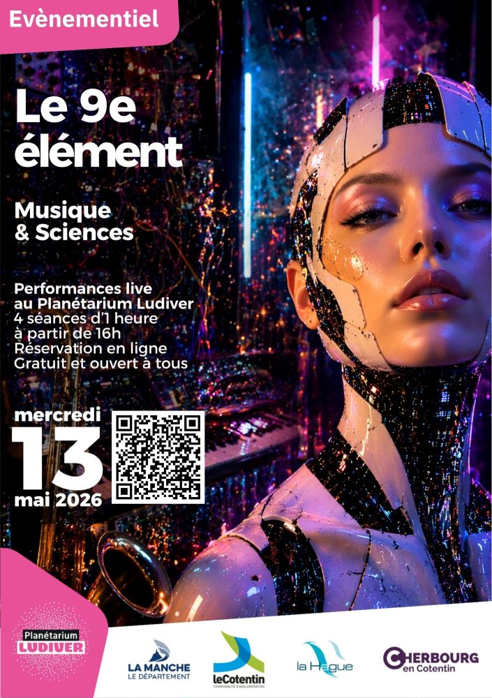 Le 9e élément : Musique & Sciences au Planétarium Ludiver — visuel événement