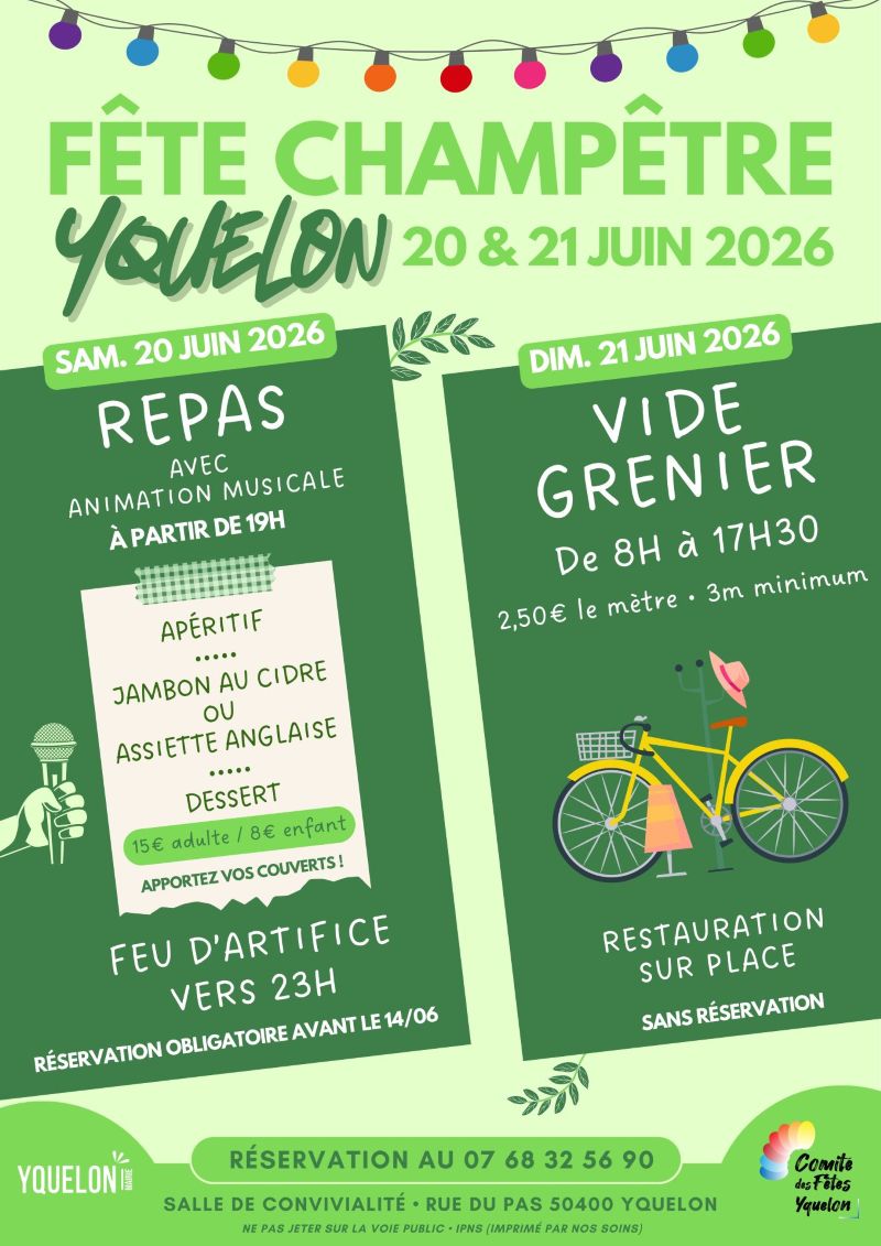 Fête Champêtre avec feu d'artifice et vide-grenier — visuel événement