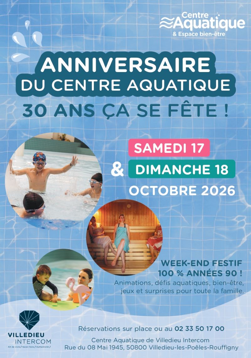 Anniversaire du centre aquatique : 30 ans ça se fête !