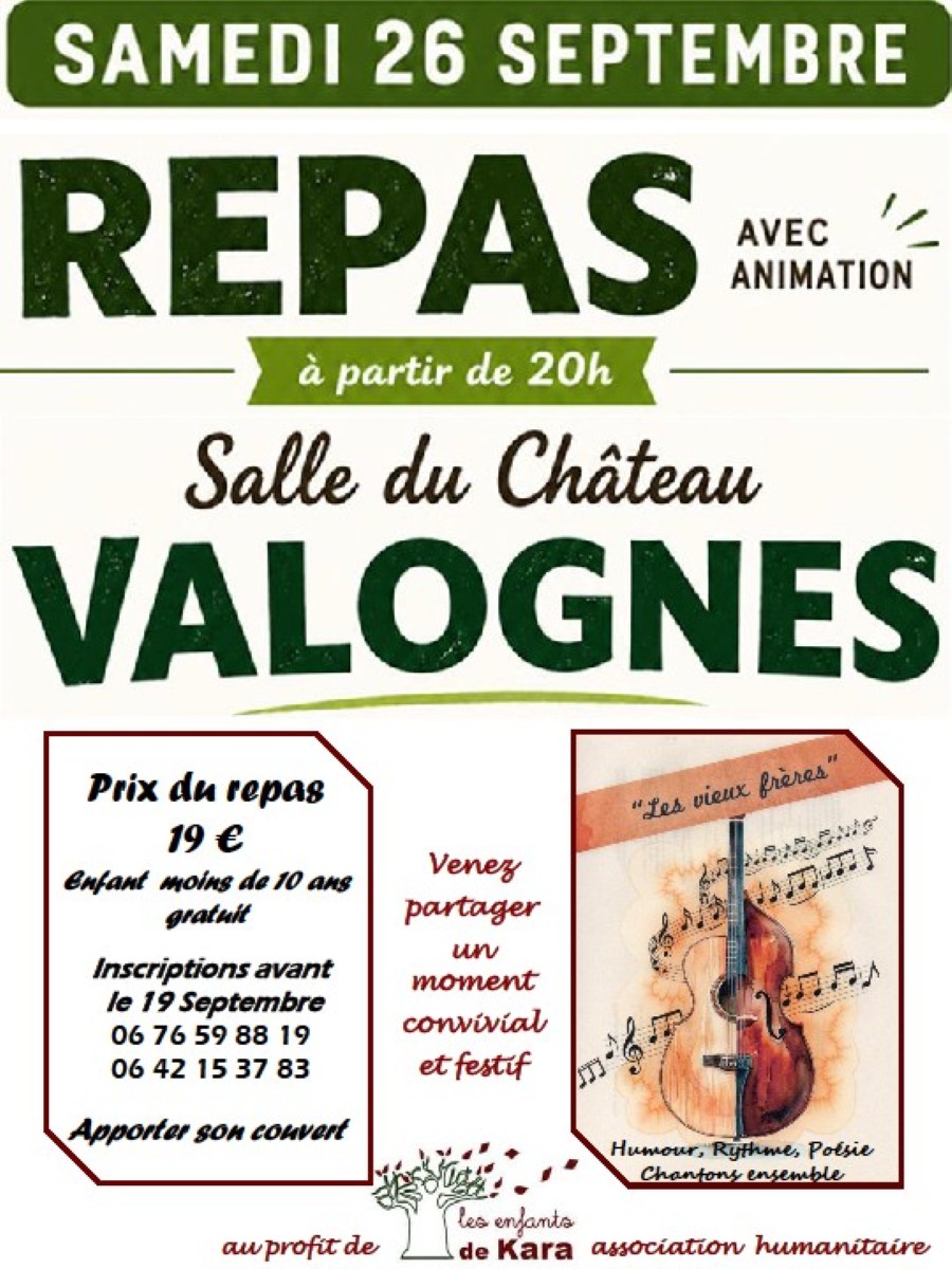 Repas avec animation