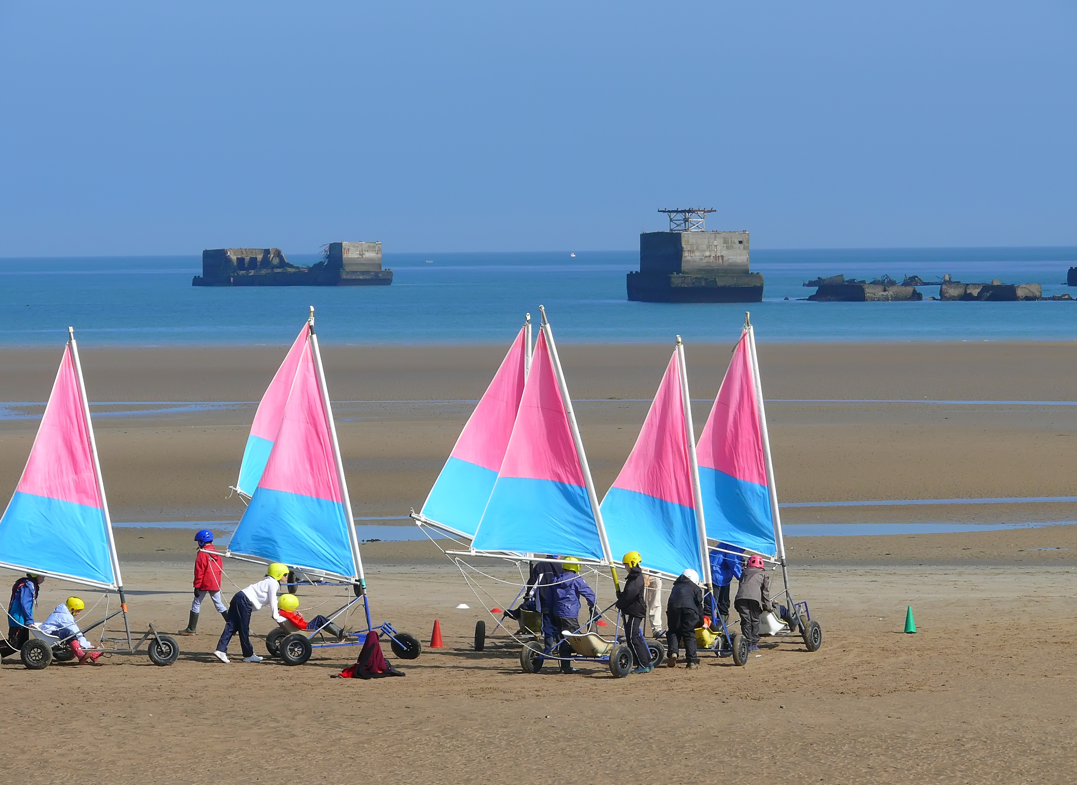 Championnat d'Europe de char à voile à Asnelles