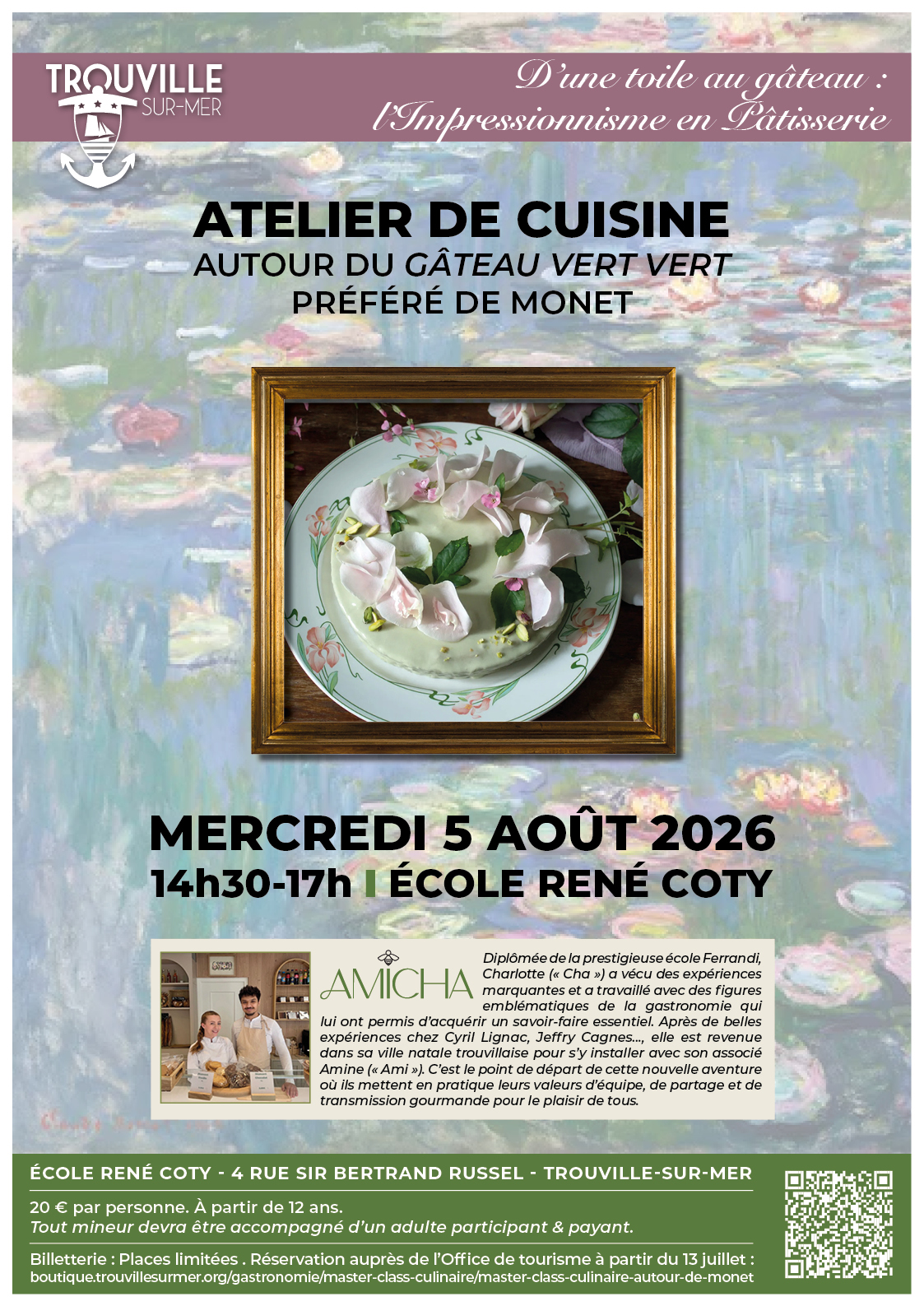 L'impressionnisme à croquer — Master Class et atelier culinaire autour du gâteau Vert-Vert de Monet