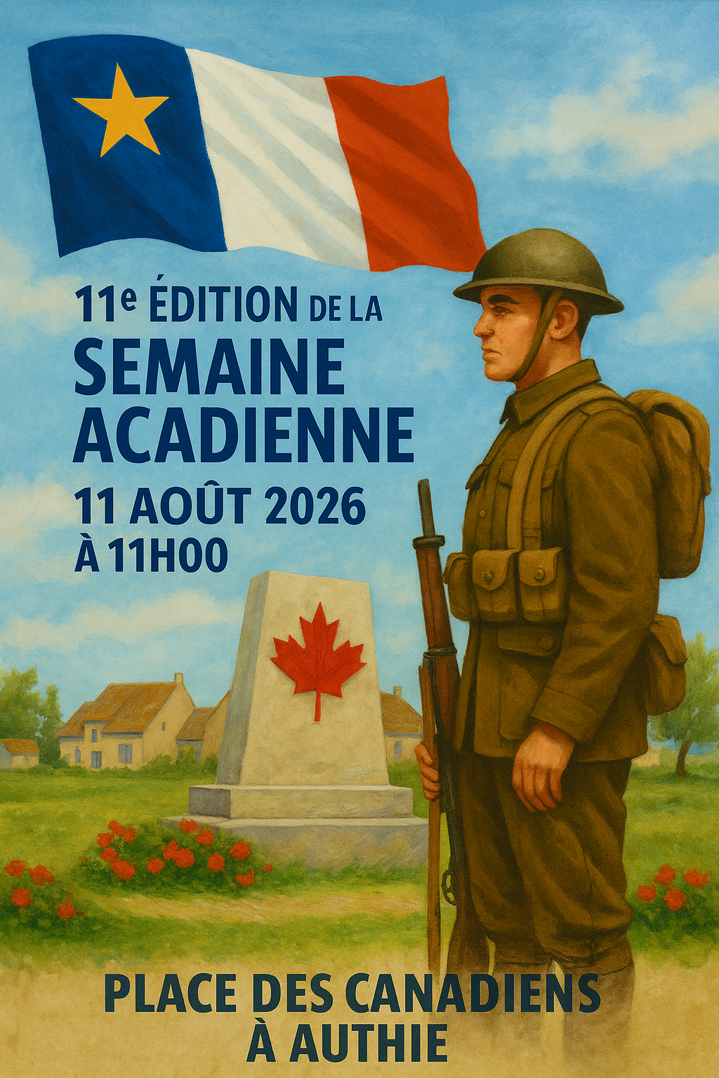 Festival La Semaine Acadienne : Cérémonie en hommage aux soldats acadiens