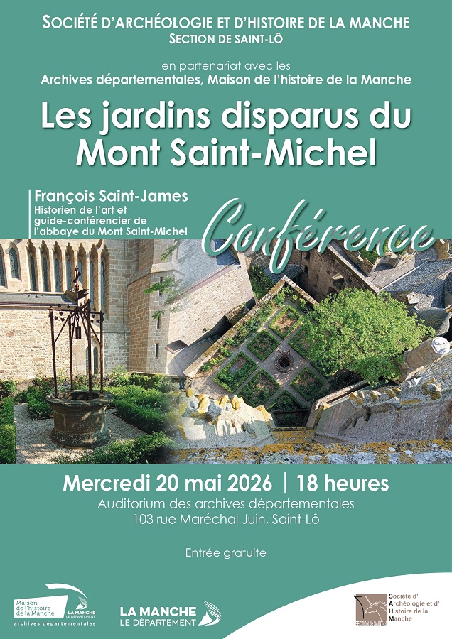 "Les jardins disparus du Mont-Saint-Michel", Conférence de François Saint-James, guide-conférencier de l'Abbaye du Mont-Saint-Michel — visuel événement