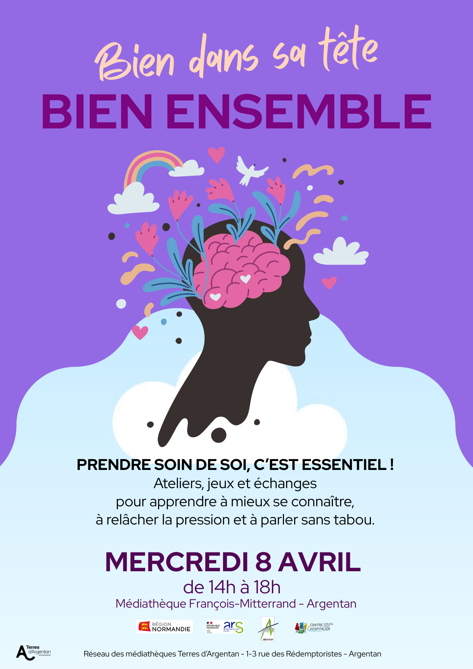 Bien dans sa tête, bien ensemble : Santé mentale à la médiathèque