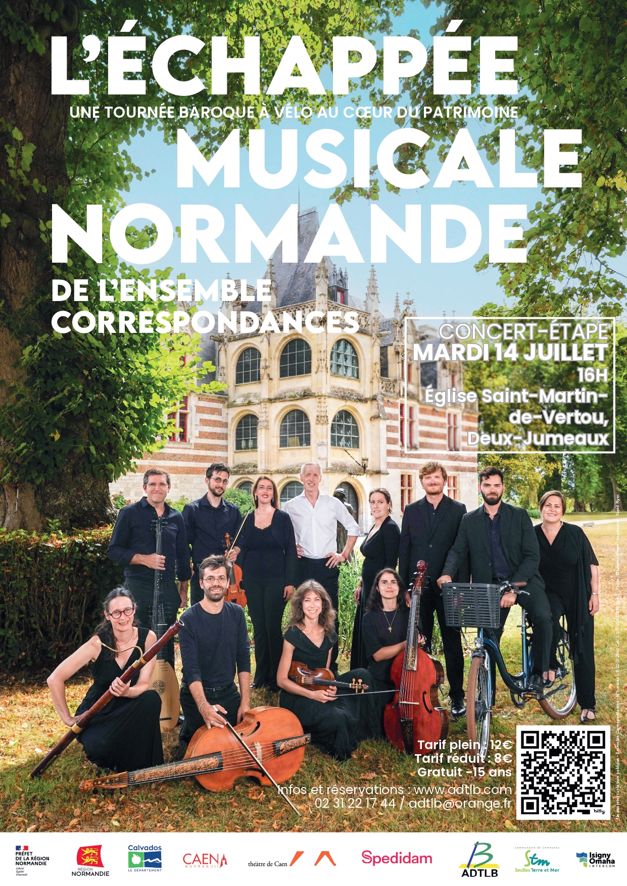 Concert de musique baroque par l’Ensemble Corrrespondances et balade à vélo