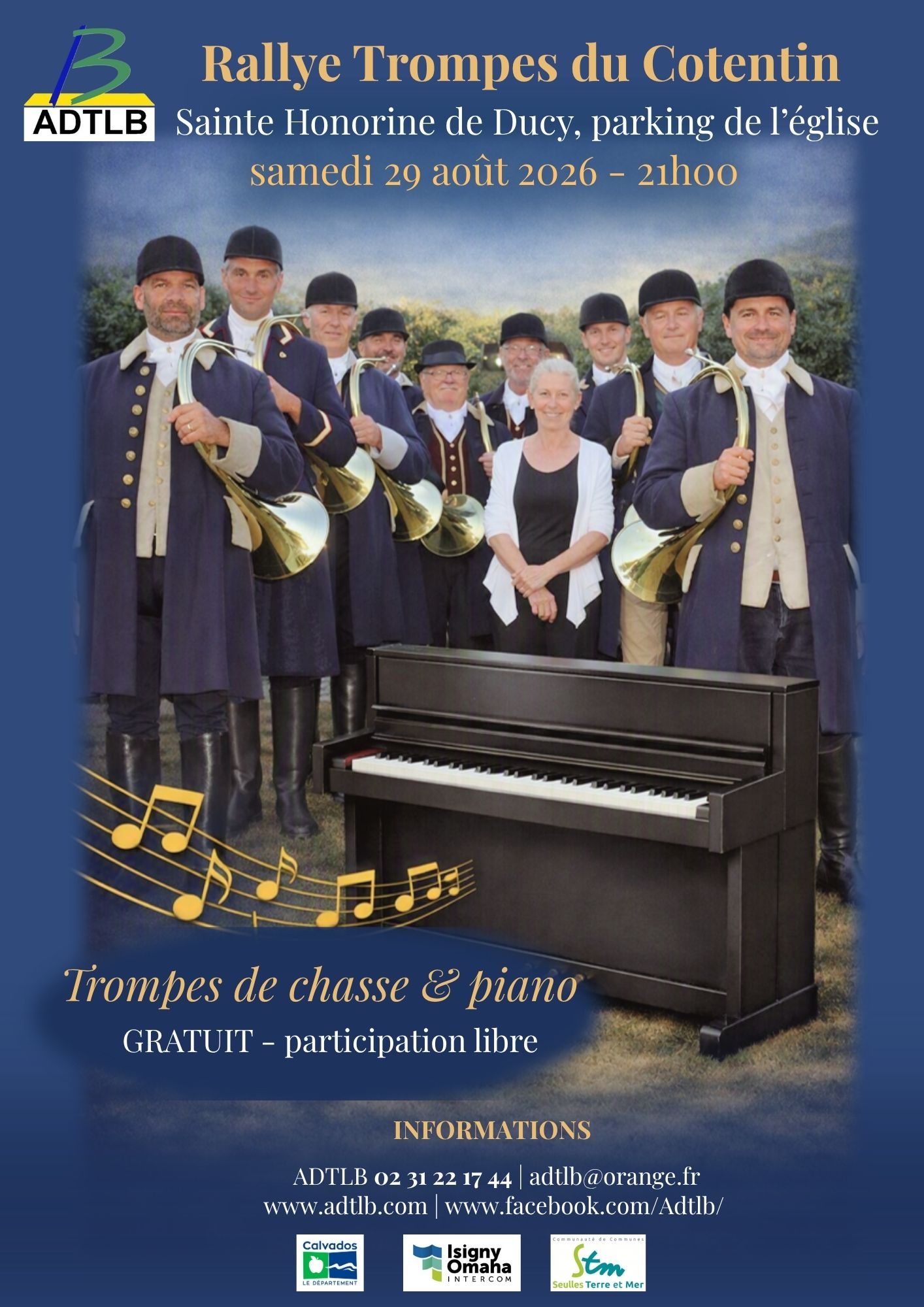 Concert de trompes de chasse et piano par le RALLYE TROMPES DU COTENTIN à Sainte-honorine-de-ducy — le 29 août 2026