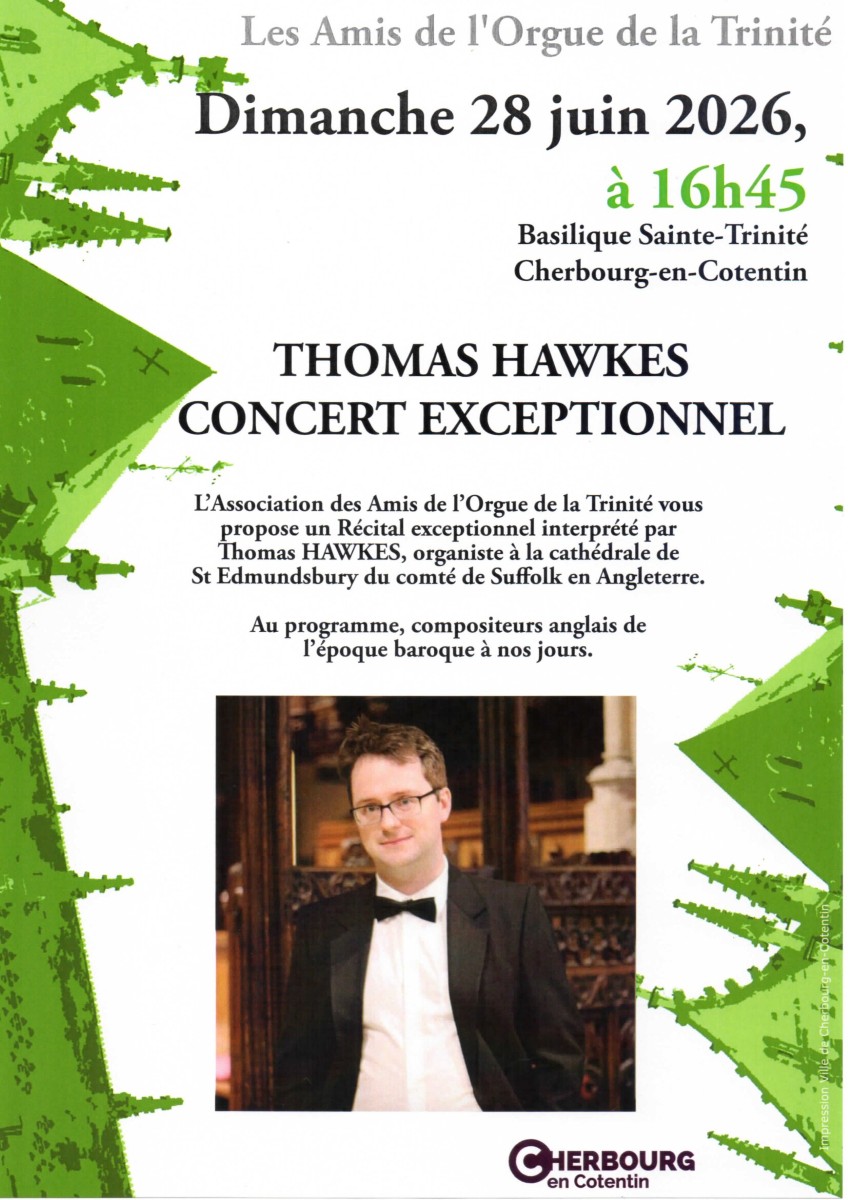 Concert d'Orgue par Thomas HAWKES — visuel événement