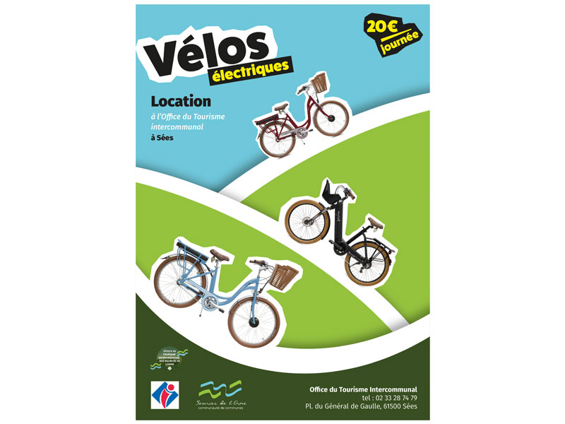 Location de vélos à assistance électrique - Office de Tourisme des Sources de l'Orne (Sées)