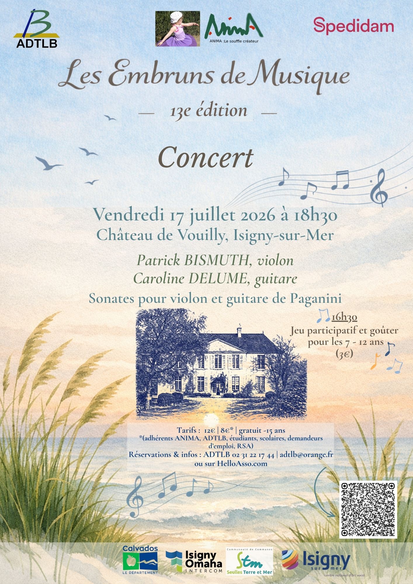 Concert de Patrick BISMUTH, violon et Caroline DELUME, guitare