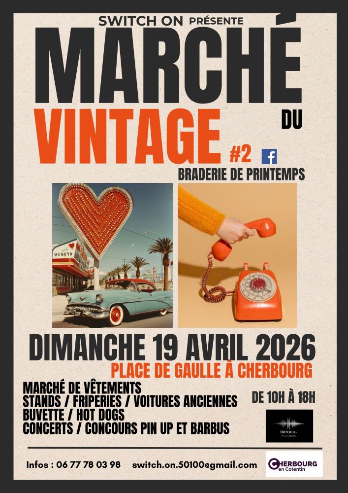 Marché Vintage Cherbourg — visuel événement