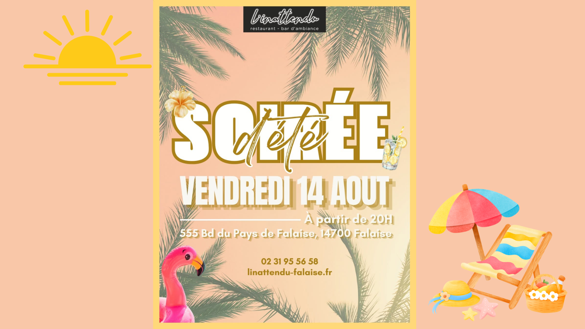 Soirée d'été à l'Inattendu Falaise