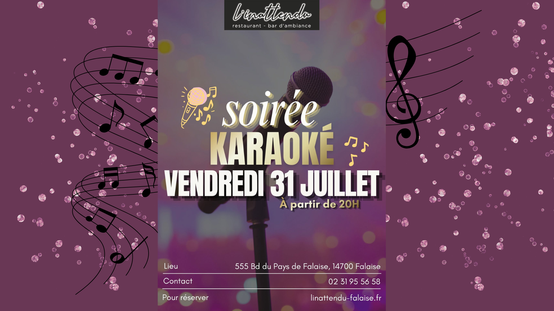 Soirée Karaoké à l'Inattendu Falaise