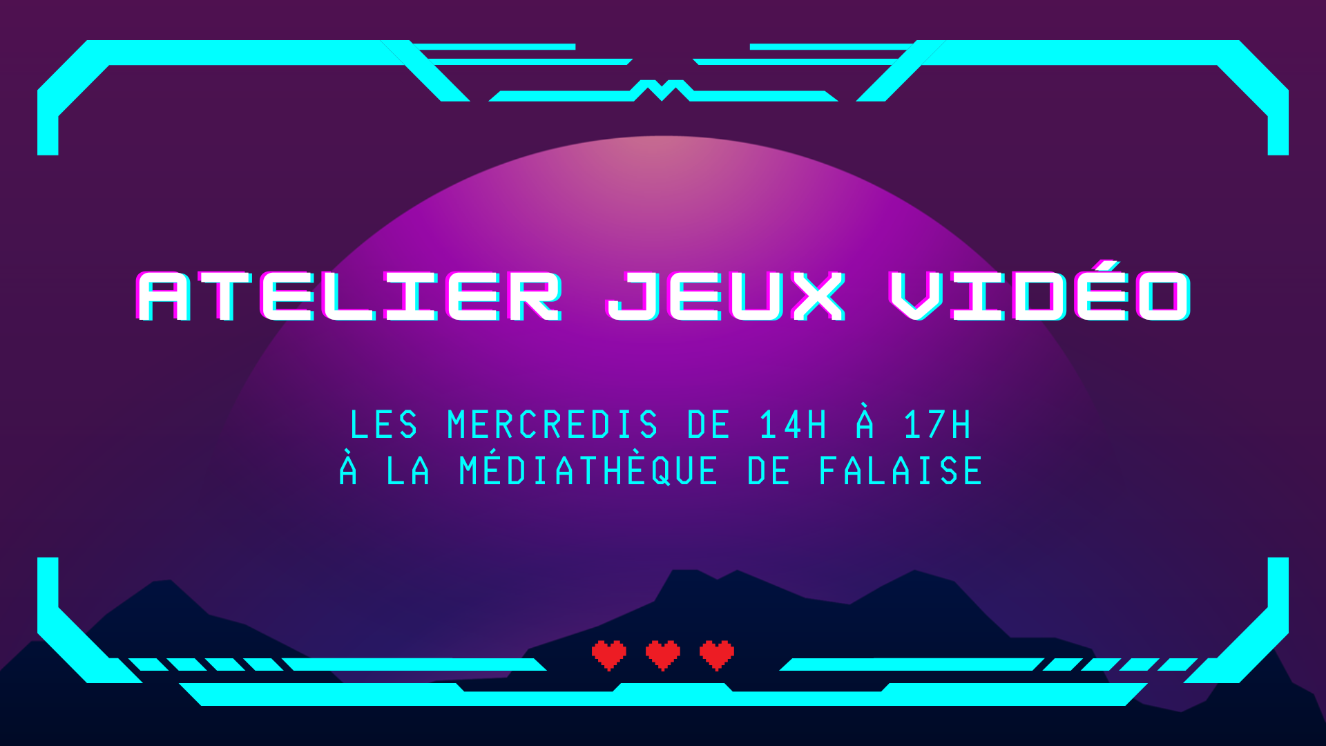 Atelier Jeux vidéo — visuel événement
