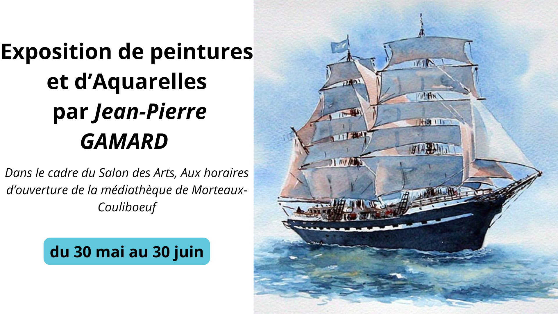 Exposition de peintures et d'aquarelles | Jean-Pierre GAMARD — visuel événement