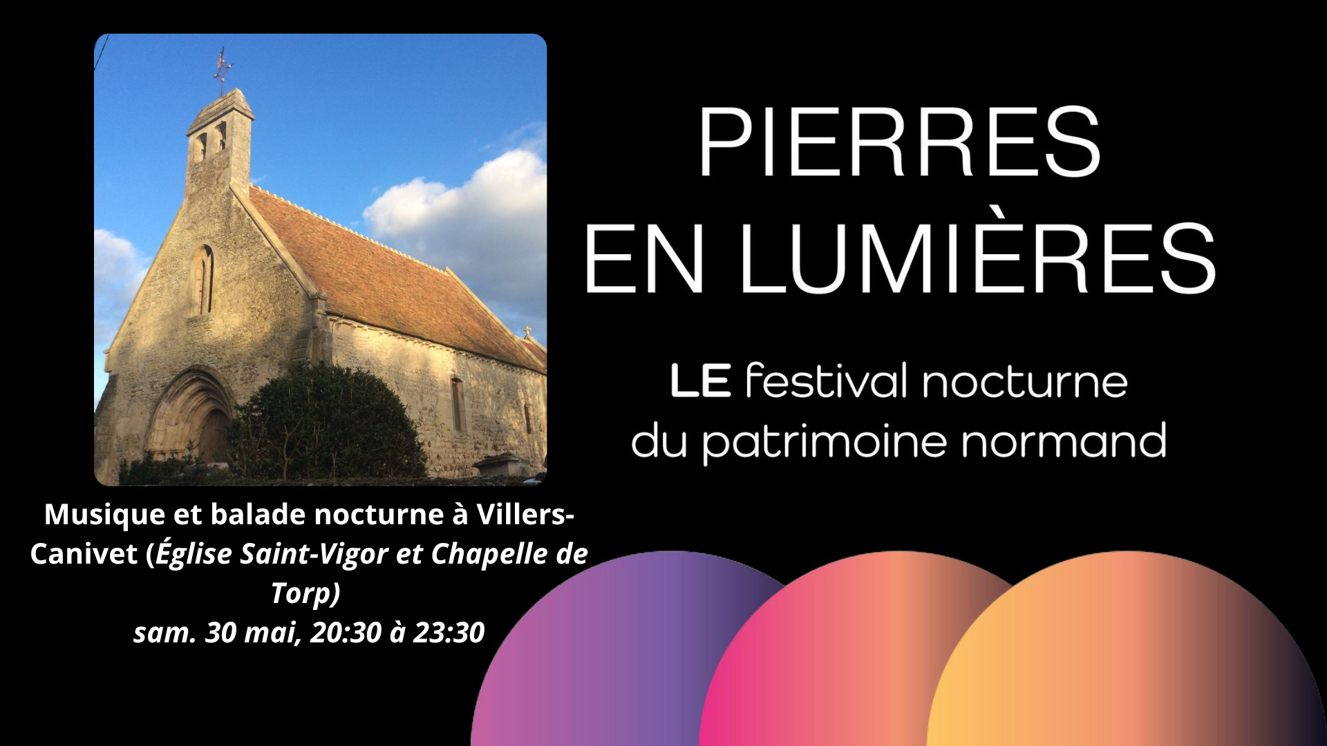 Pierres en Lumières à l'Église Saint Vigor de Villers-Canivet — visuel événement