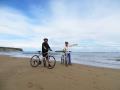 Cyclistes à la plages