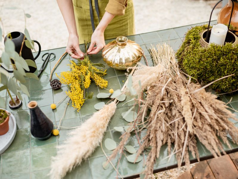 Atelier cadre fleurs séchées