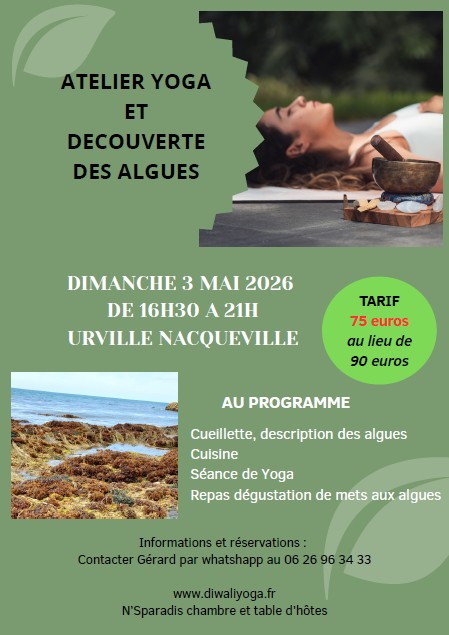 Atelier Yoga ,Cueillette ,cuisine et  dégustation des Algues — visuel événement