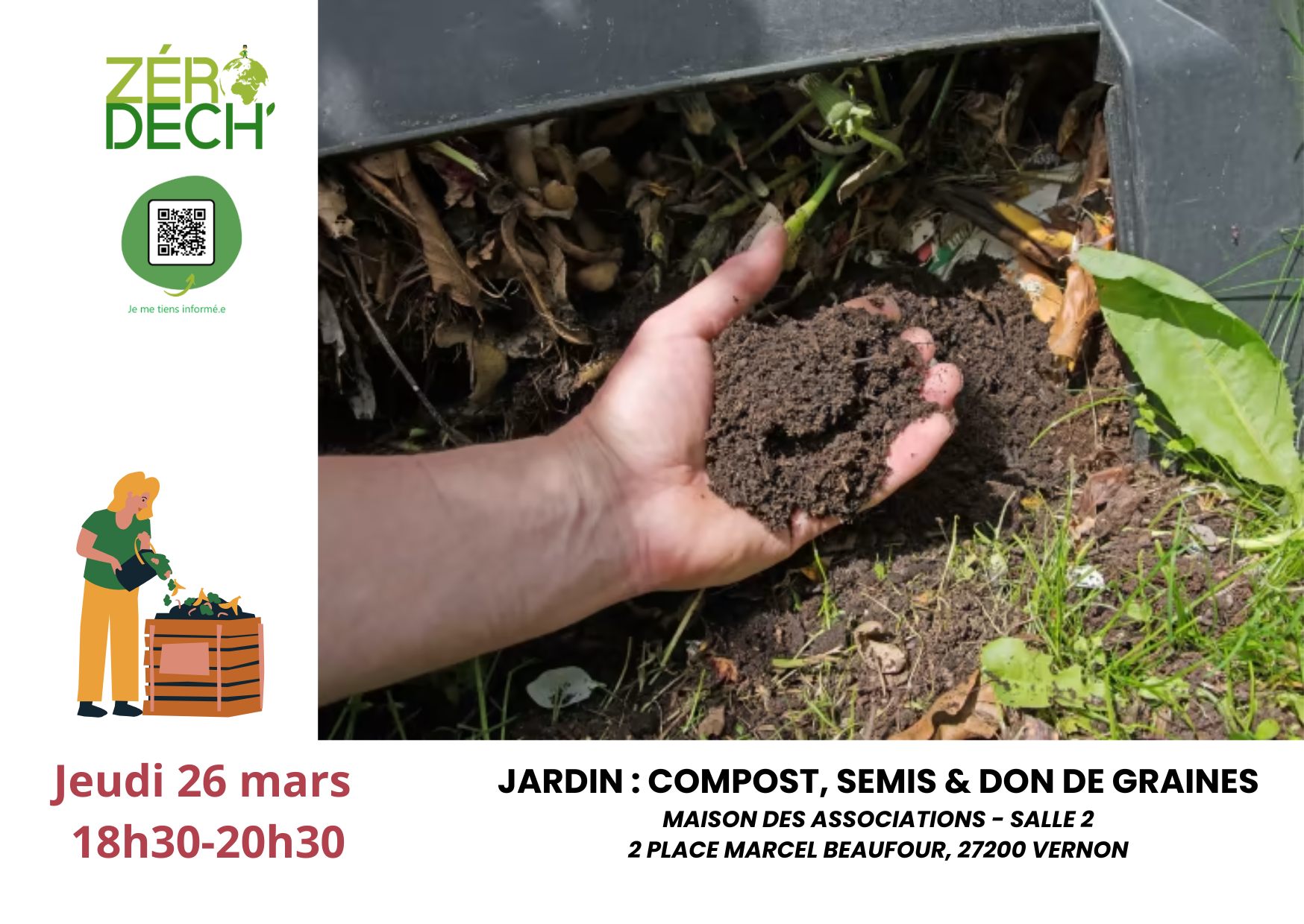 Atelier au jardin : Compost, semis et don de graines